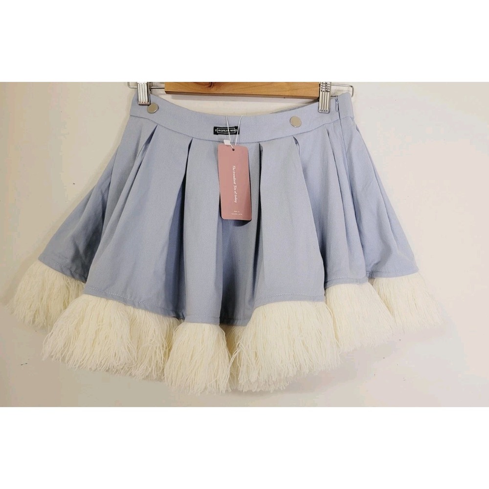 Fringe Mini‎ Skirt Western Cowgirl Festival Concert Tassel Shaggy NWT